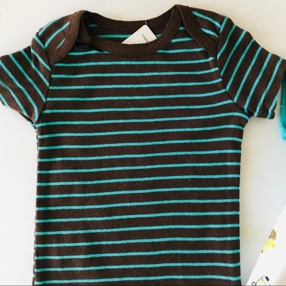 Baby Boy 3-pk Bodysuit Set Monkey Car Turquoise - Picture 4 of 4